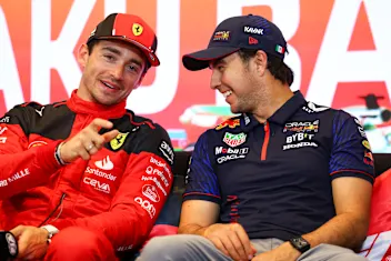 BAKU, AZERBAIJAN - APRIL 28: Pole position qualifier Charles Leclerc of Monaco and Ferrari and