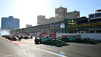 BAKU, AZERBAIJAN - APRIL 29: Esteban Ocon of France driving the (31) Alpine F1 A523 Renault in the