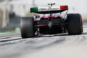 BAHRAIN, BAHRAIN - MARCH 04: Zhou Guanyu of China driving the (24) Alfa Romeo F1 C43 Ferrari in the