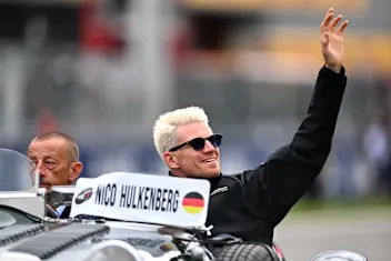 SPA, BELGIUM - JULY 30: Kevin Magnussen of Denmark and Haas F1 waves to the crowd on the drivers