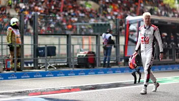 SPA, BELGIUM - JULY 28: 20th placed qualifier Nico Hulkenberg of Germany and Haas F1 walks in the