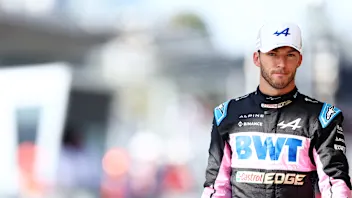 MONZA, ITALY - SEPTEMBER 02: 17th placed qualifier Pierre Gasly of France and Alpine F1 walks in