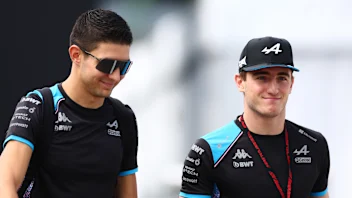 SUZUKA, JAPAN - SEPTEMBER 22: Esteban Ocon of France and Alpine F1 and Jack Doohan of Australia and