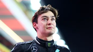 LUSAIL CITY, QATAR - OCTOBER 06: Second placed qualifier George Russell of Great Britain and