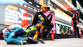 LUSAIL CITY, QATAR - OCTOBER 06: 10th placed qualifier Lando Norris of Great Britain and McLaren