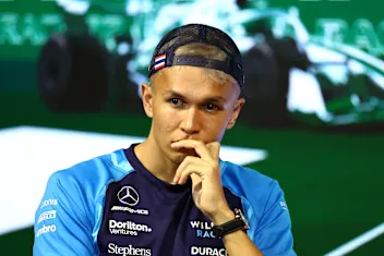 JEDDAH, SAUDI ARABIA - MARCH 16: Alexander Albon of Thailand and Williams attends the Drivers Press