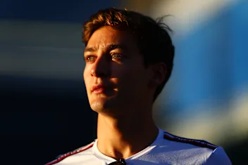 JEDDAH, SAUDI ARABIA - MARCH 16: George Russell of Great Britain and Mercedes looks on in the