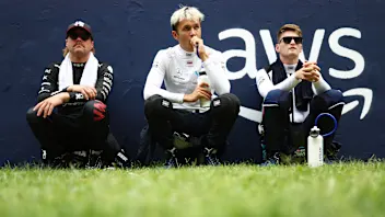 BARCELONA, SPAIN - JUNE 04: Valtteri Bottas of Finland and Alfa Romeo F1, Alexander Albon of