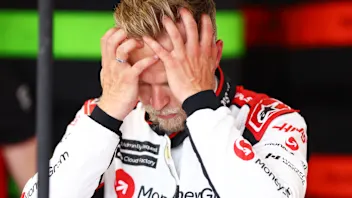 BARCELONA, SPAIN - JUNE 02: Kevin Magnussen of Denmark and Haas F1 prepares to drive in the garage