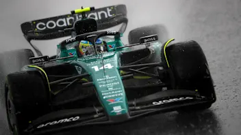 ZANDVOORT, NETHERLANDS - AUGUST 27: Fernando Alonso of Spain driving the (14) Aston Martin AMR23