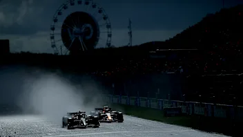 ZANDVOORT, NETHERLANDS - AUGUST 26: Lewis Hamilton of Great Britain driving the (44) Mercedes AMG