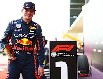 AUSTIN, TEXAS - OCTOBER 21: Sprint winner Max Verstappen of the Netherlands and Oracle Red Bull