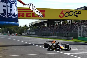MONZA, ITALY - SEPTEMBER 07: Race winner Max Verstappen of the Netherlands driving the (1) Oracle