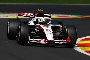 SPA, BELGIUM - JULY 19: Oliver Bearman of Great Britain driving the (87) Haas F1 VF-26 Ferrari on