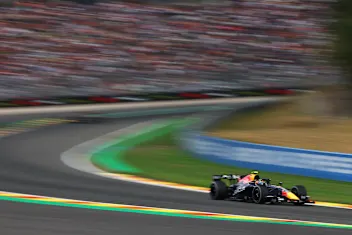 SPA, BELGIUM - JULY 19: Isack Hadjar of France driving the (6) Oracle Red Bull Racing RB22 Red Bull