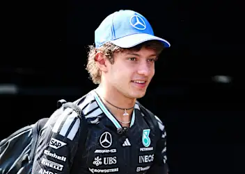SPA, BELGIUM - JULY 16: Andrea Kimi Antonelli of Italy and Mercedes AMG Petronas F1 Team arrives in