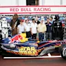 The Star Wars crew with (L to R): Christian Klien (AUT) Red Bull Racing Third Driver; Christian