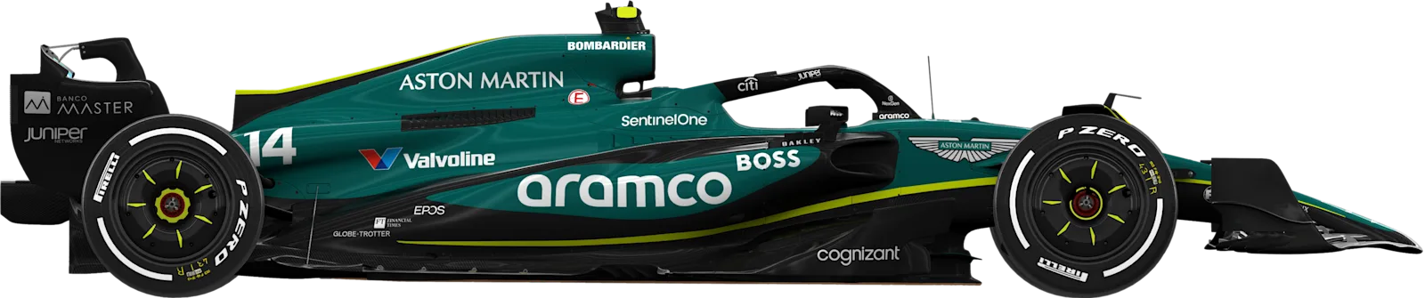 Aston Martin 2024 car, side view