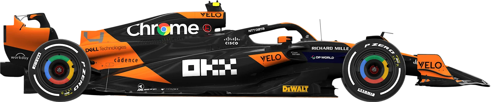 McLaren 2024 car, side view
