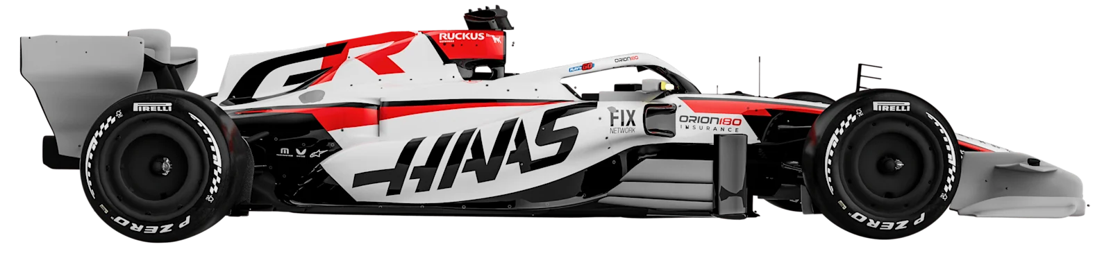 Haas F1 Team 2026 car, side view
