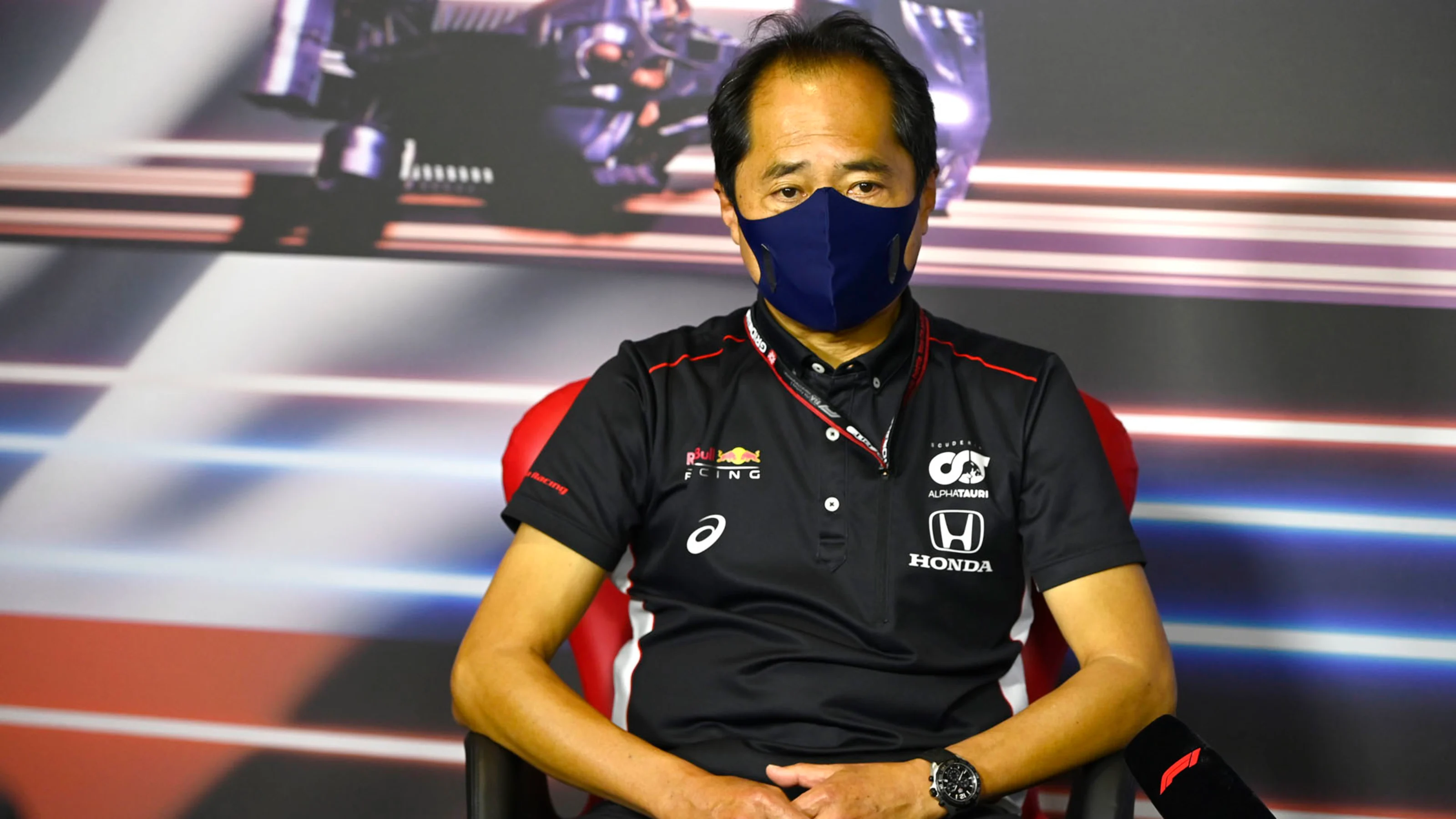 Toyoharu Tanabe, F1 Technical Director, Honda, in the team principals Press