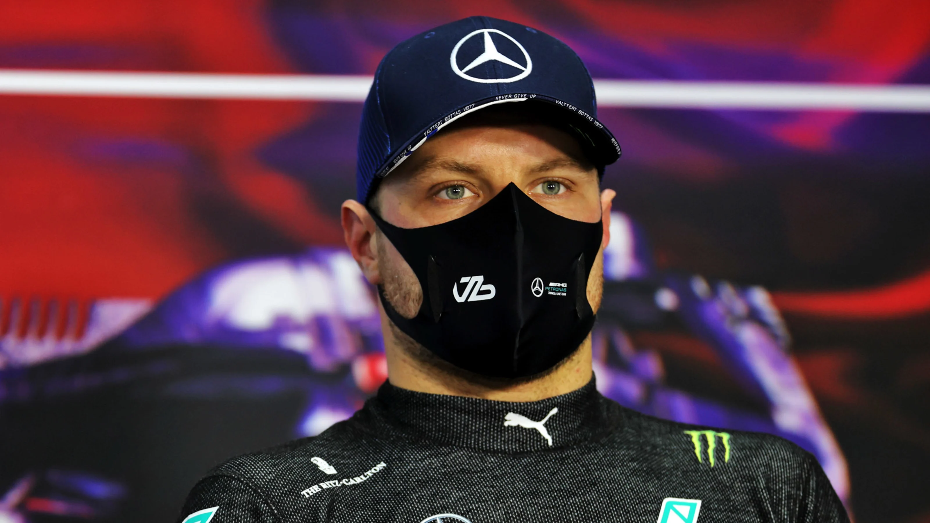 Valtteri Bottas (FIN) Mercedes AMG F1 in the post qualifying FIA Press Conference.
27.03.2021.