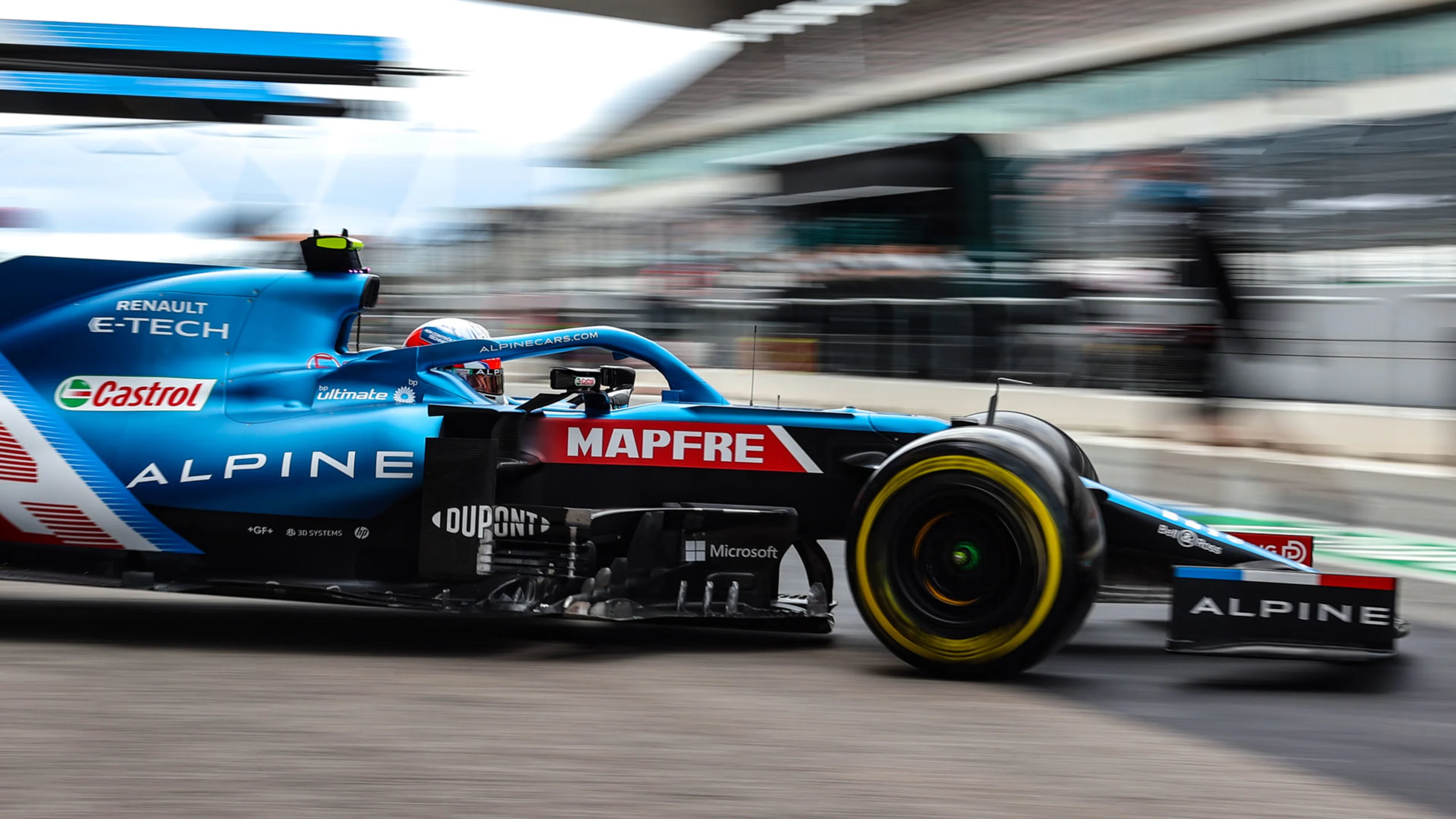 Esteban Ocon (FRA) Alpine F1 Team A521.
Portuguese Grand Prix, Saturday 1st May 2021. Portimao,