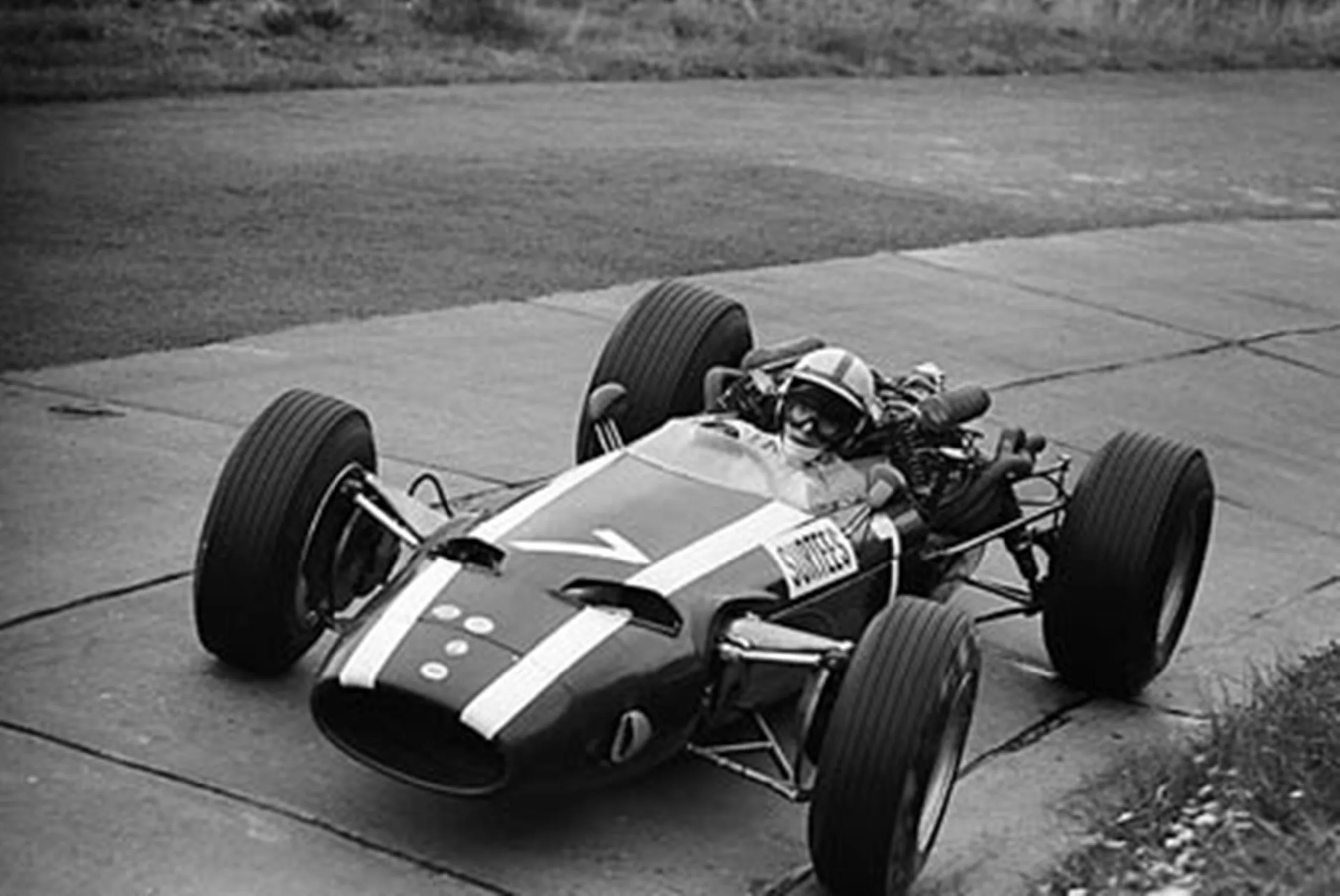 Nurburgring, August 1966: John Surtees in the Cooper T81-Maserati on his way to second place and