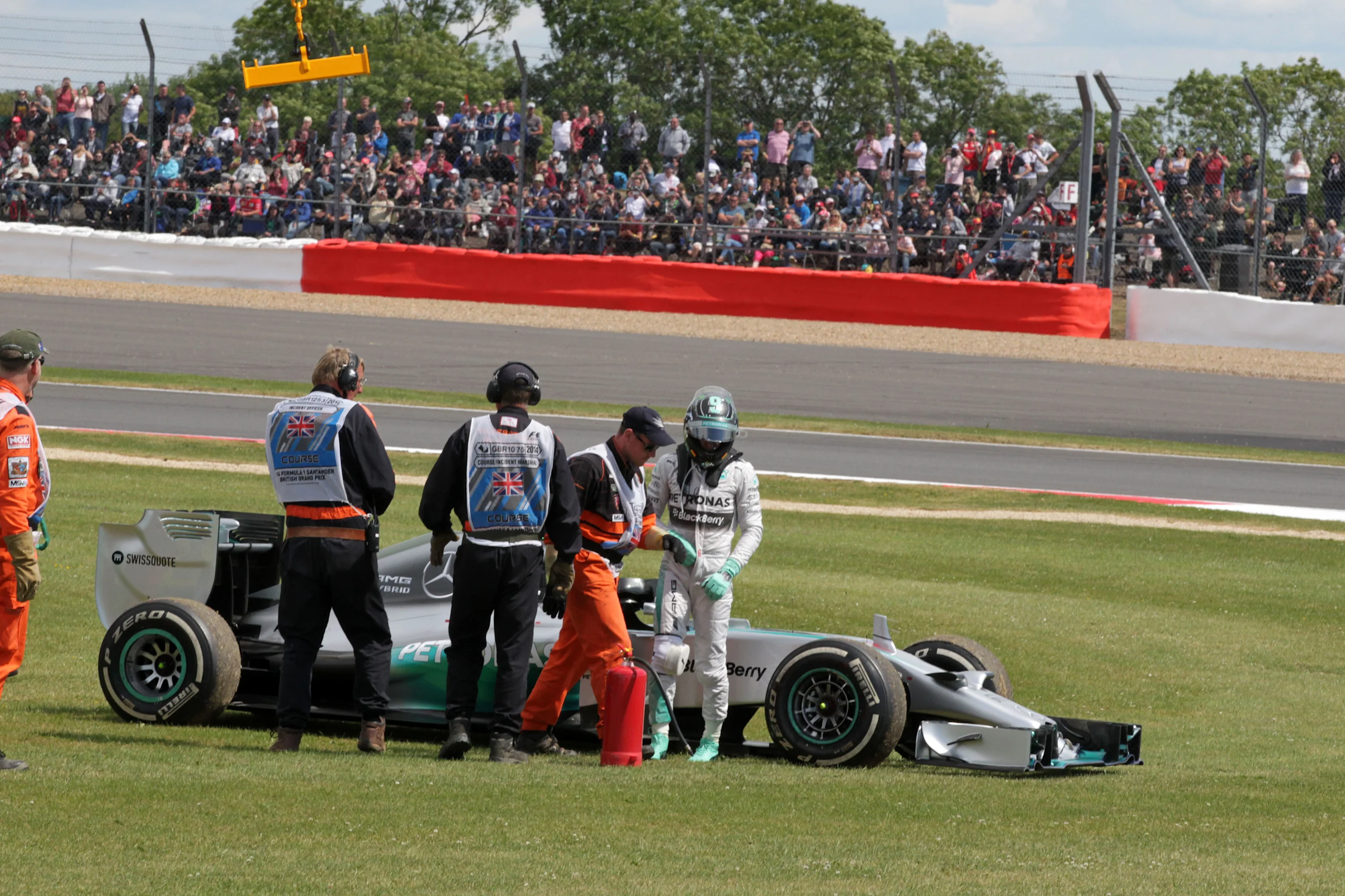 Nico Rosberg (GER) Mercedes AMG F1 W05 retires from the race. Formula One World Championship, Rd9,