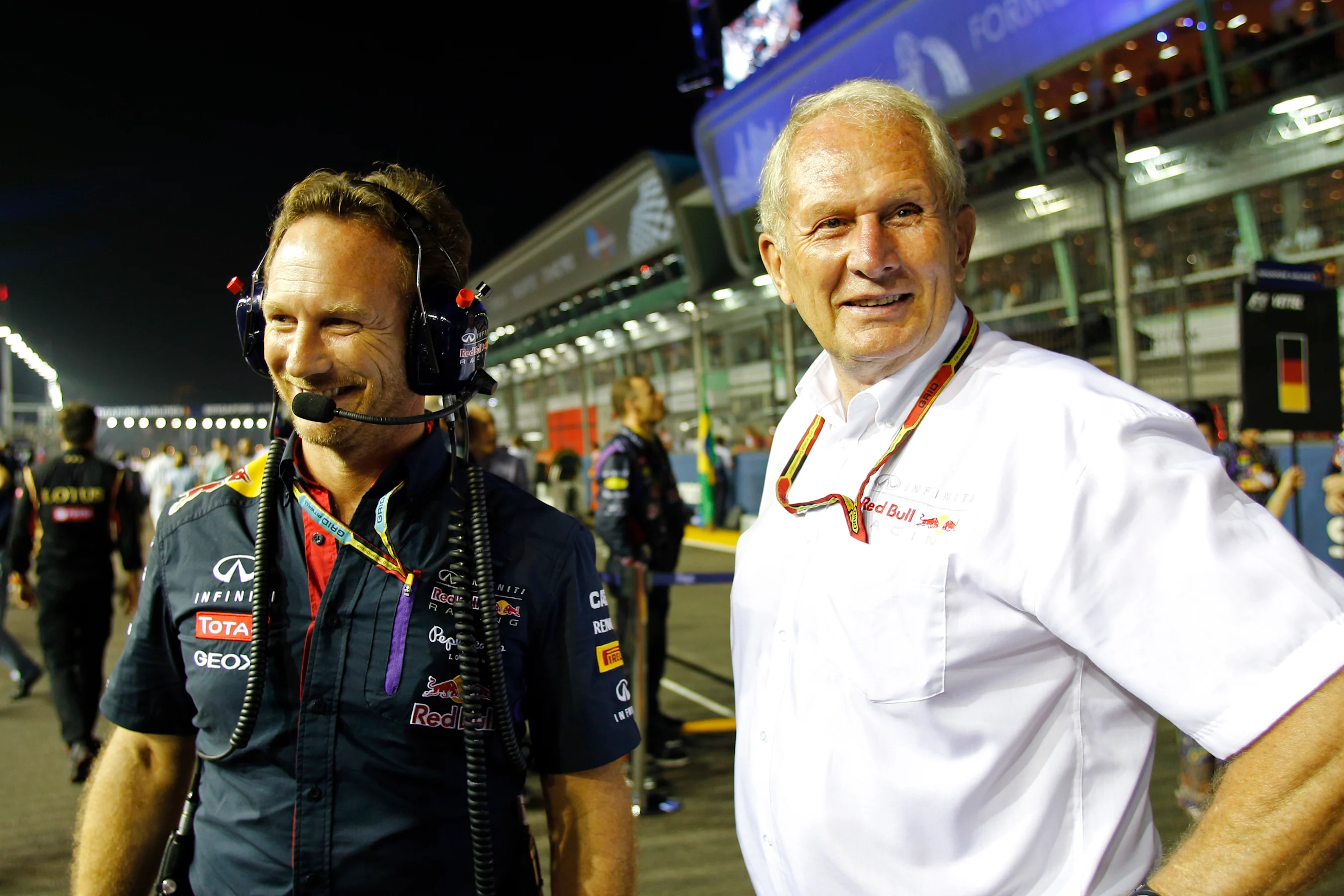 Christian Horner (GBR) Red Bull Racing Team Principal and Dr Helmut Marko (AUT) Red Bull Motorsport