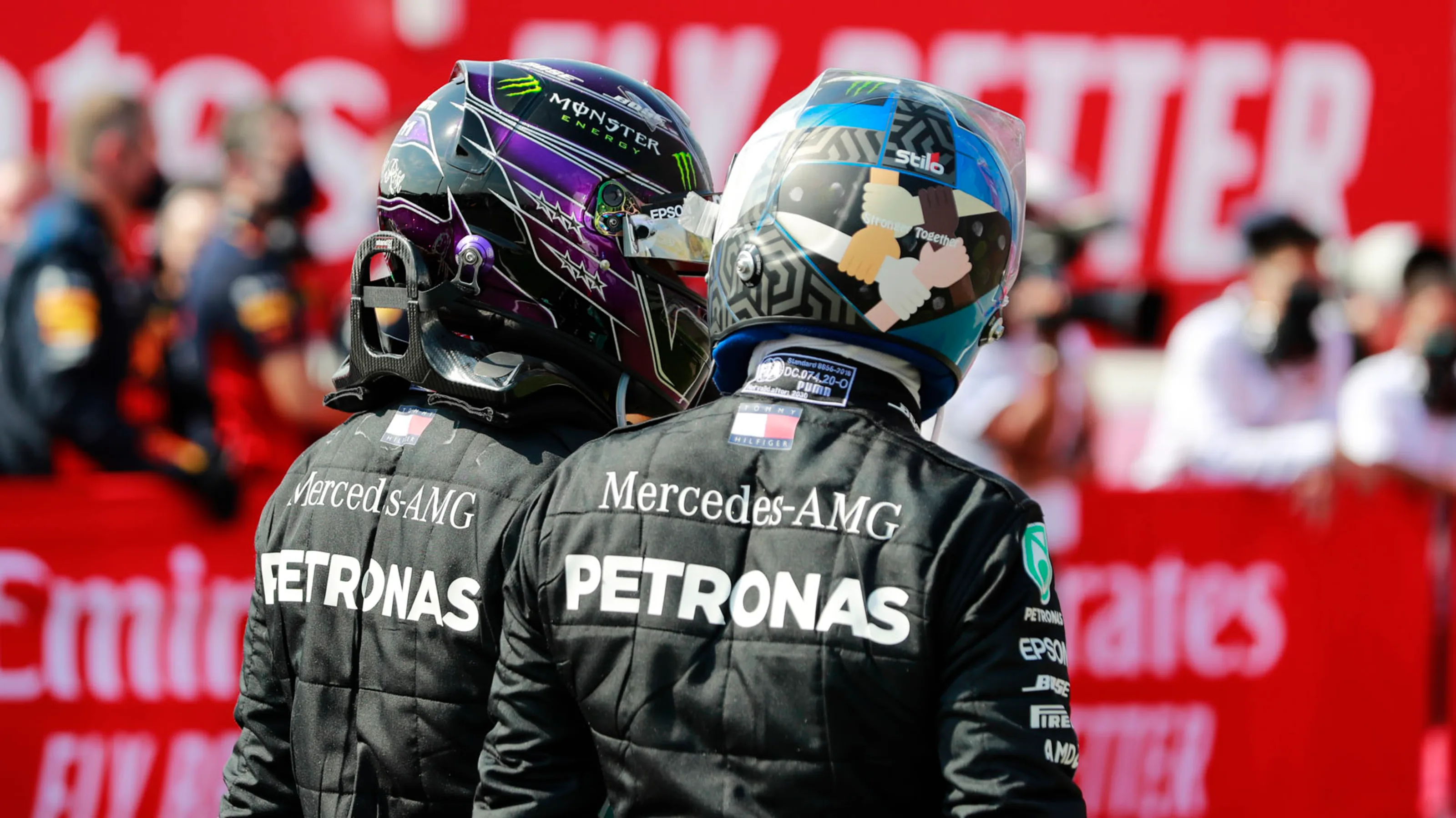 Lewis Hamilton, Mercedes-AMG Petronas F1, and Valtteri Bottas, Mercedes-AMG Petronas F1