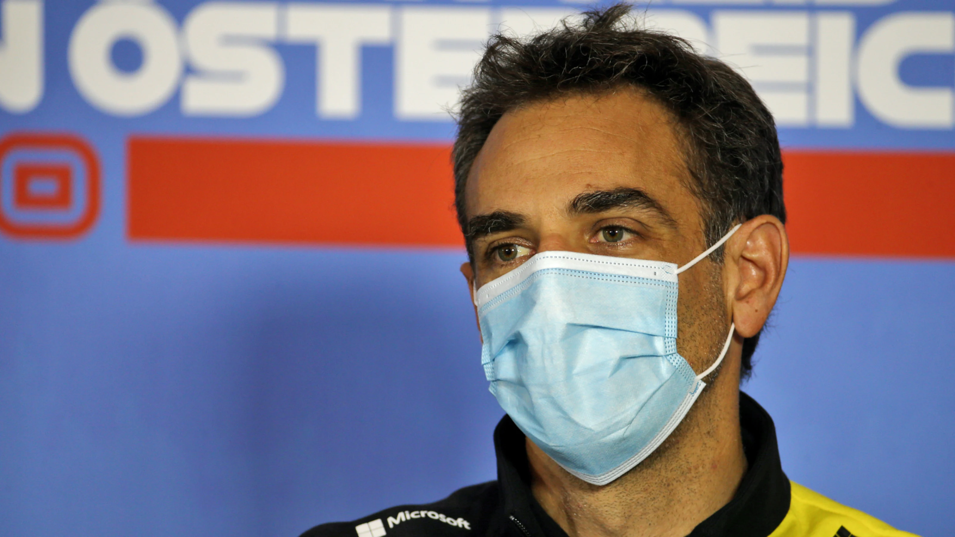 Cyril Abiteboul (FRA) Renault Sport F1 Managing Director in the FIA Press Conference.
03.07.2020.