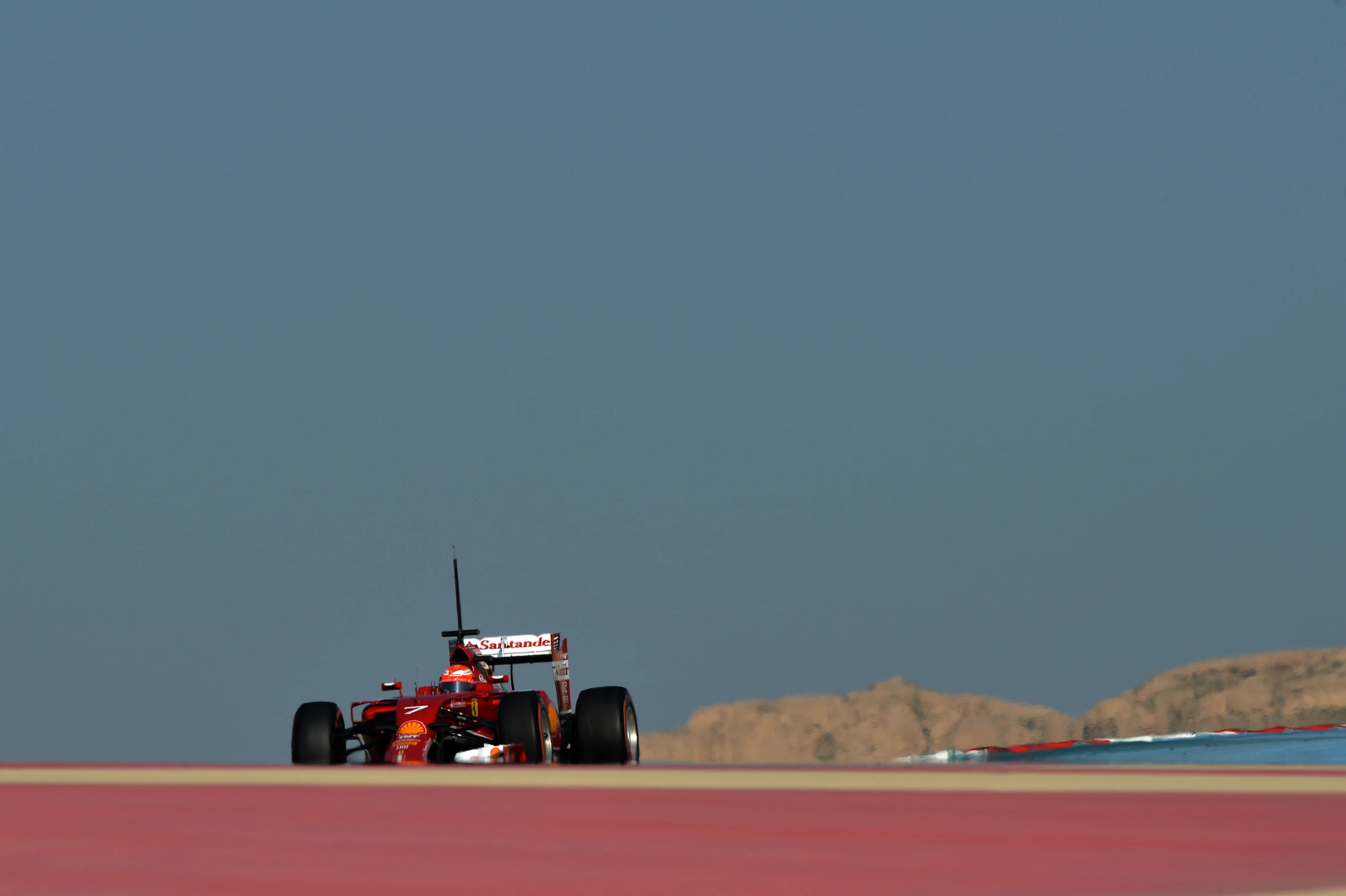 Kimi Raikkonen (FIN) Ferrari F14 T.Formula One Testing, Day Three, Bahrain International Circuit,