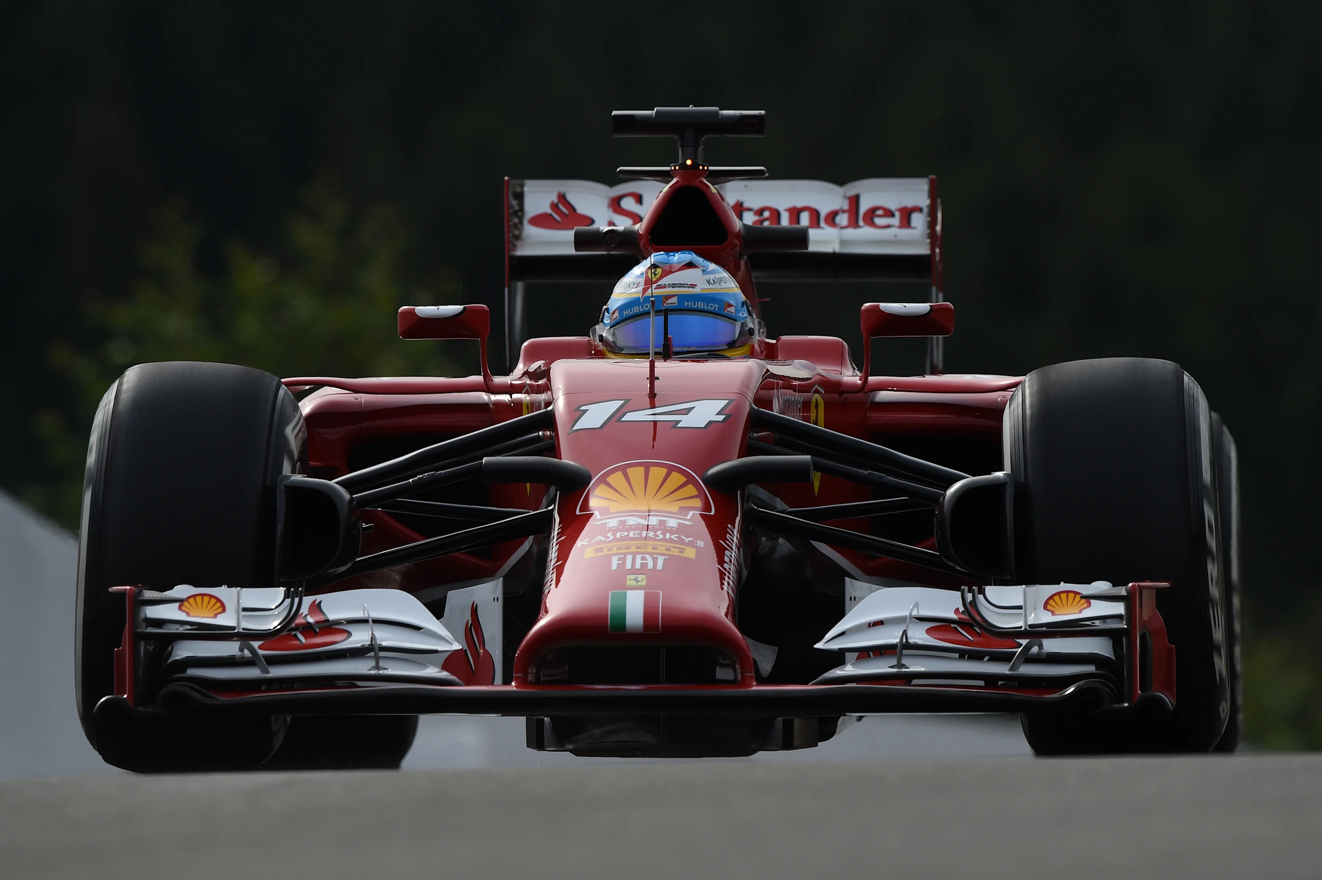 Fernando Alonso (ESP) Ferrari F14 T. Formula One World Championship, Rd12, Belgian Grand Prix,