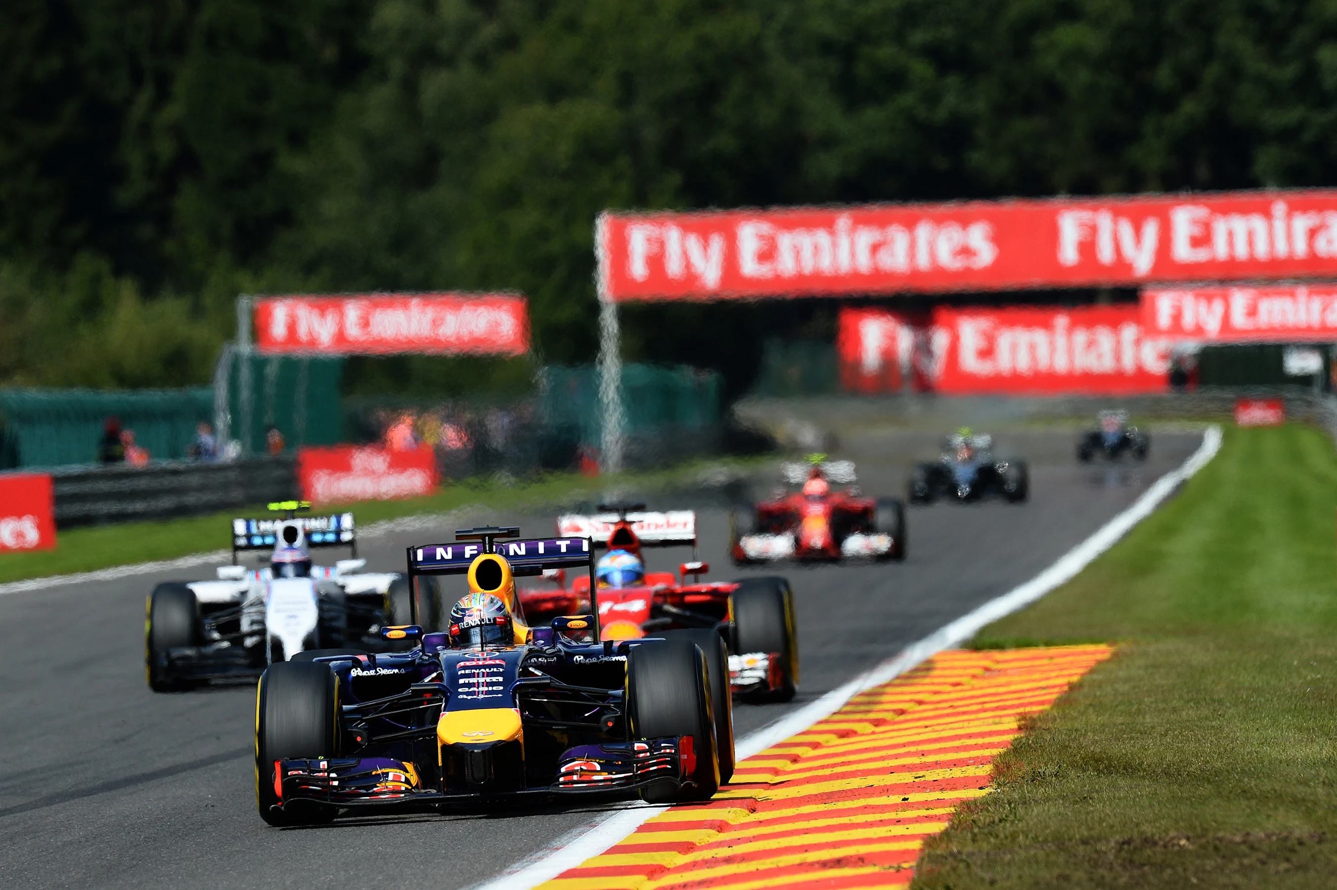 Sebastian Vettel (GER) Red Bull Racing RB10. Formula One World Championship, Rd12, Belgian Grand