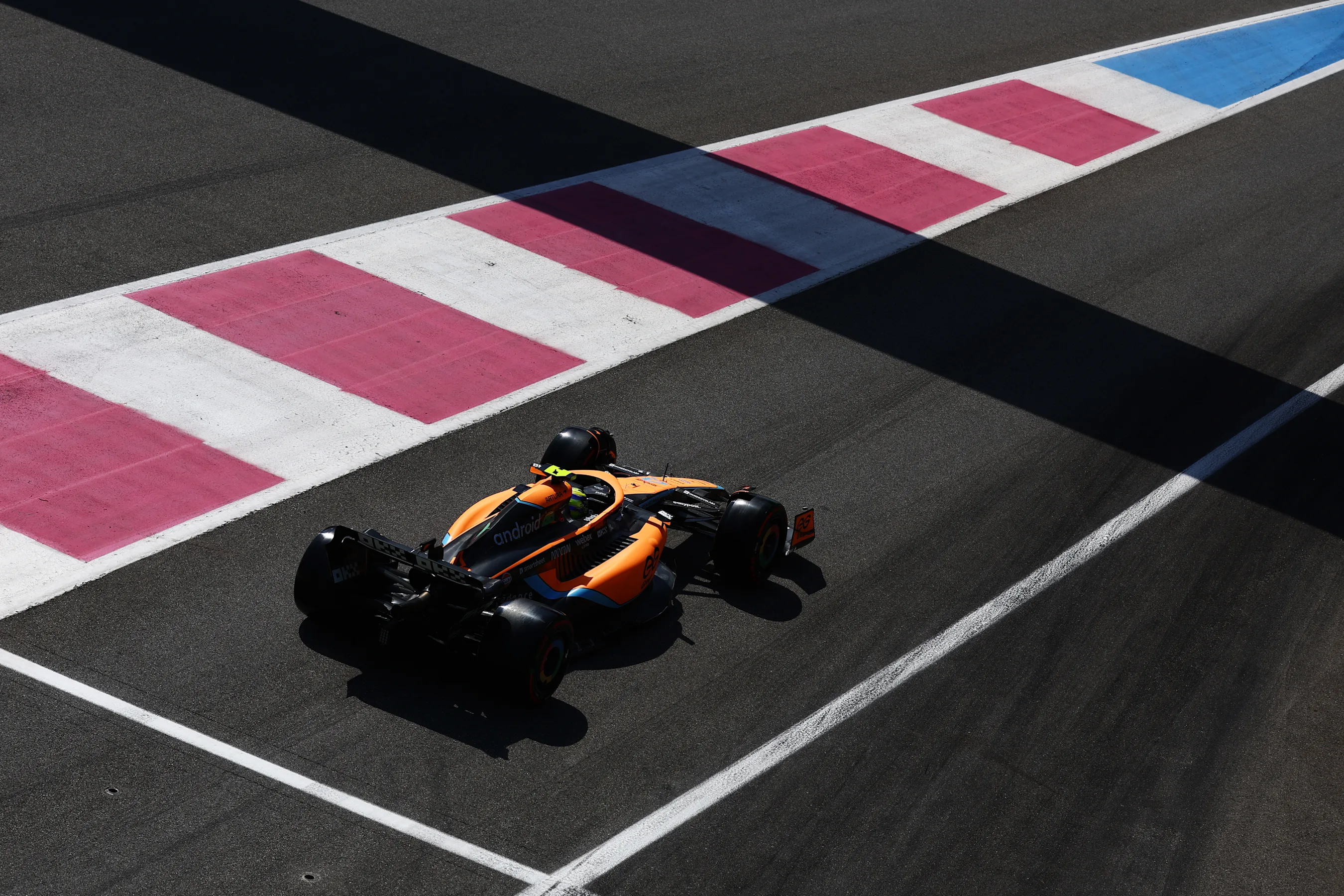 LE CASTELLET, FRANCE - JULY 23: Lando Norris of Great Britain driving the (4) McLaren MCL36