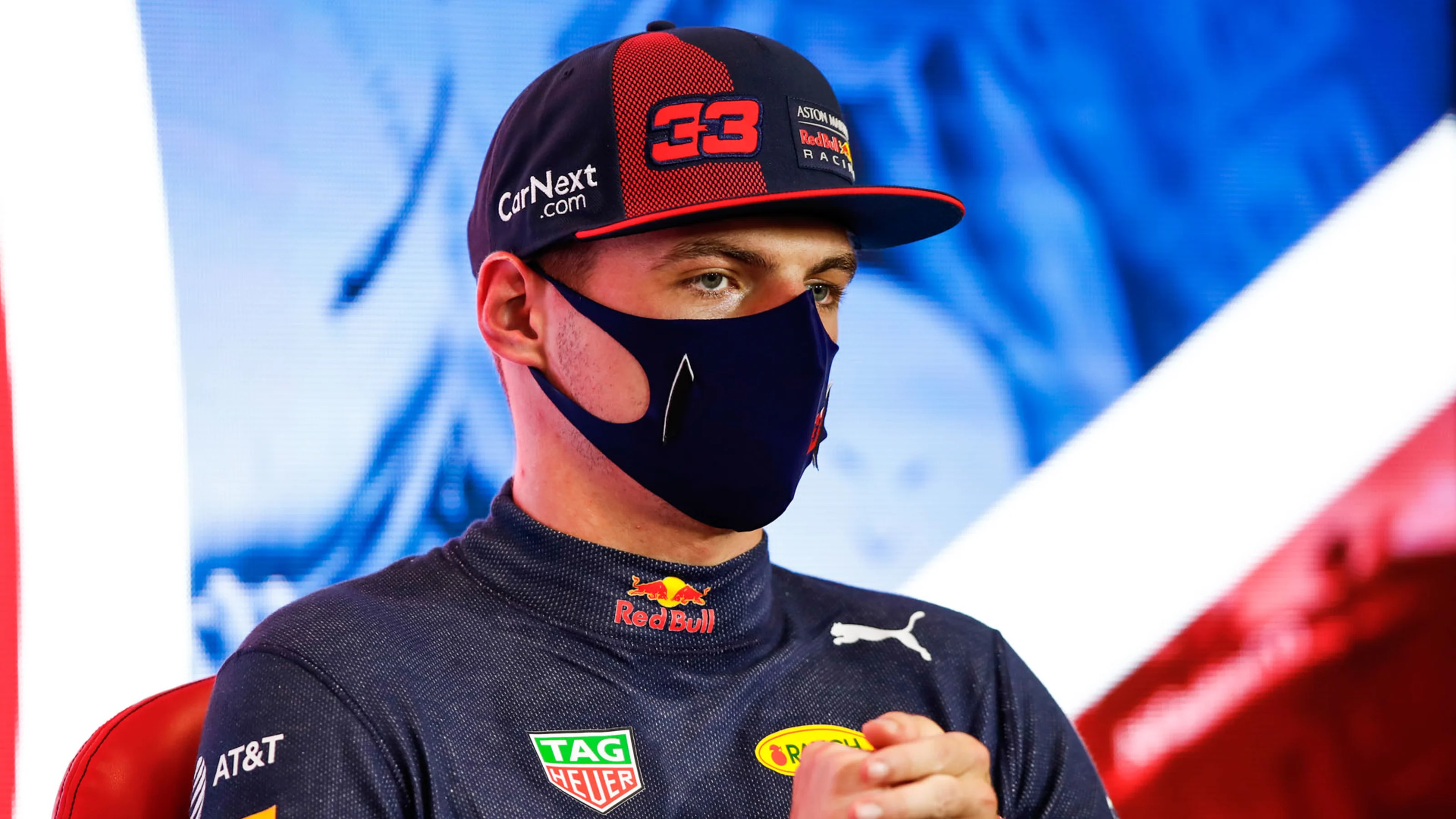 VERSTAPPEN Max (ned), Aston Martin Red Bull Racing Honda RB16, portrait, qualifying press