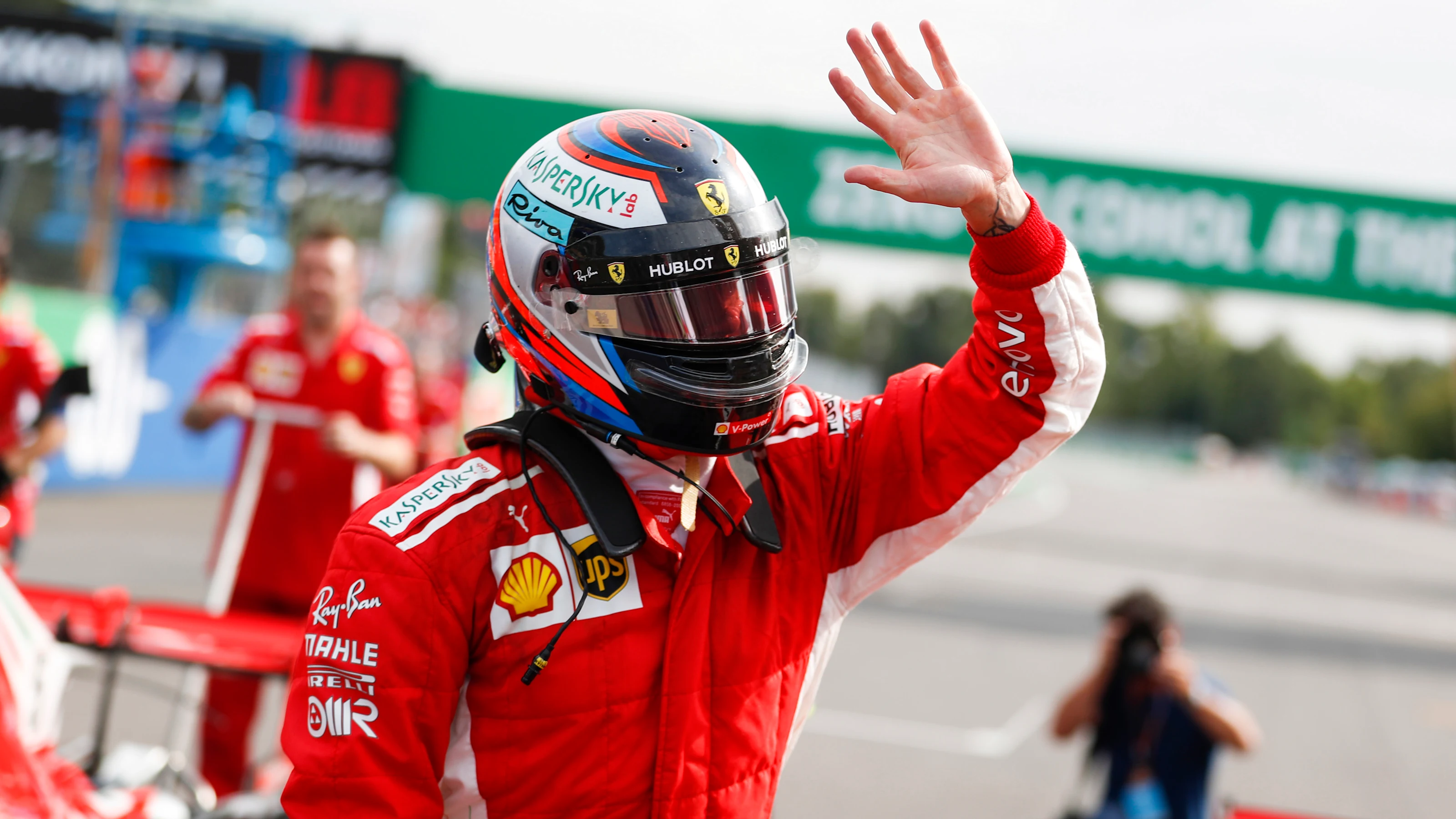 AUTODROMO NAZIONALE MONZA, ITALY - SEPTEMBER 01: Kimi Raikkonen, Ferrari SF71H, secures pole