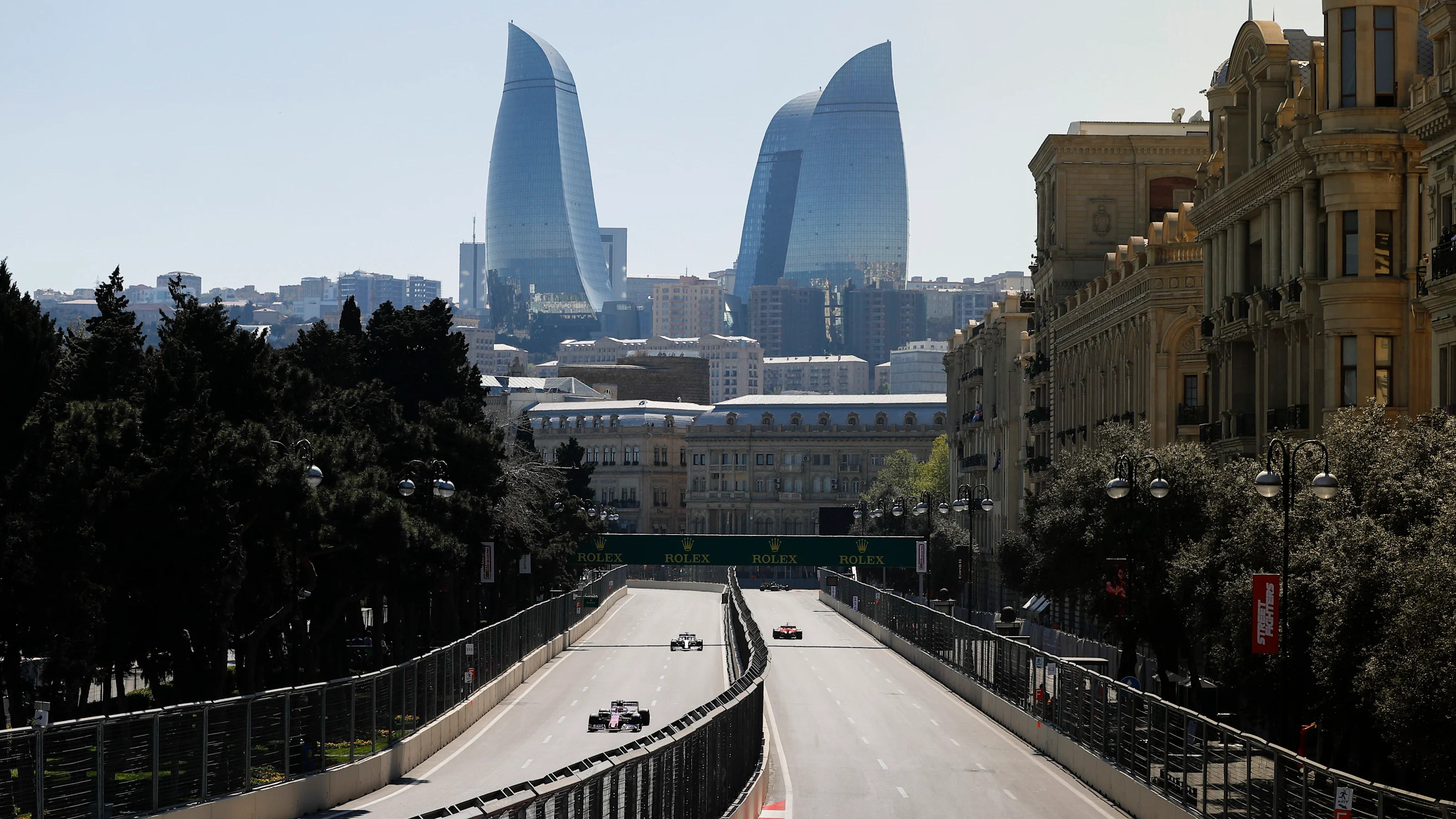 BAKU CITY CIRCUIT, AZERBAIJAN - APRIL 27: Lance Stroll, Racing Point RP19 during the Azerbaijan GP