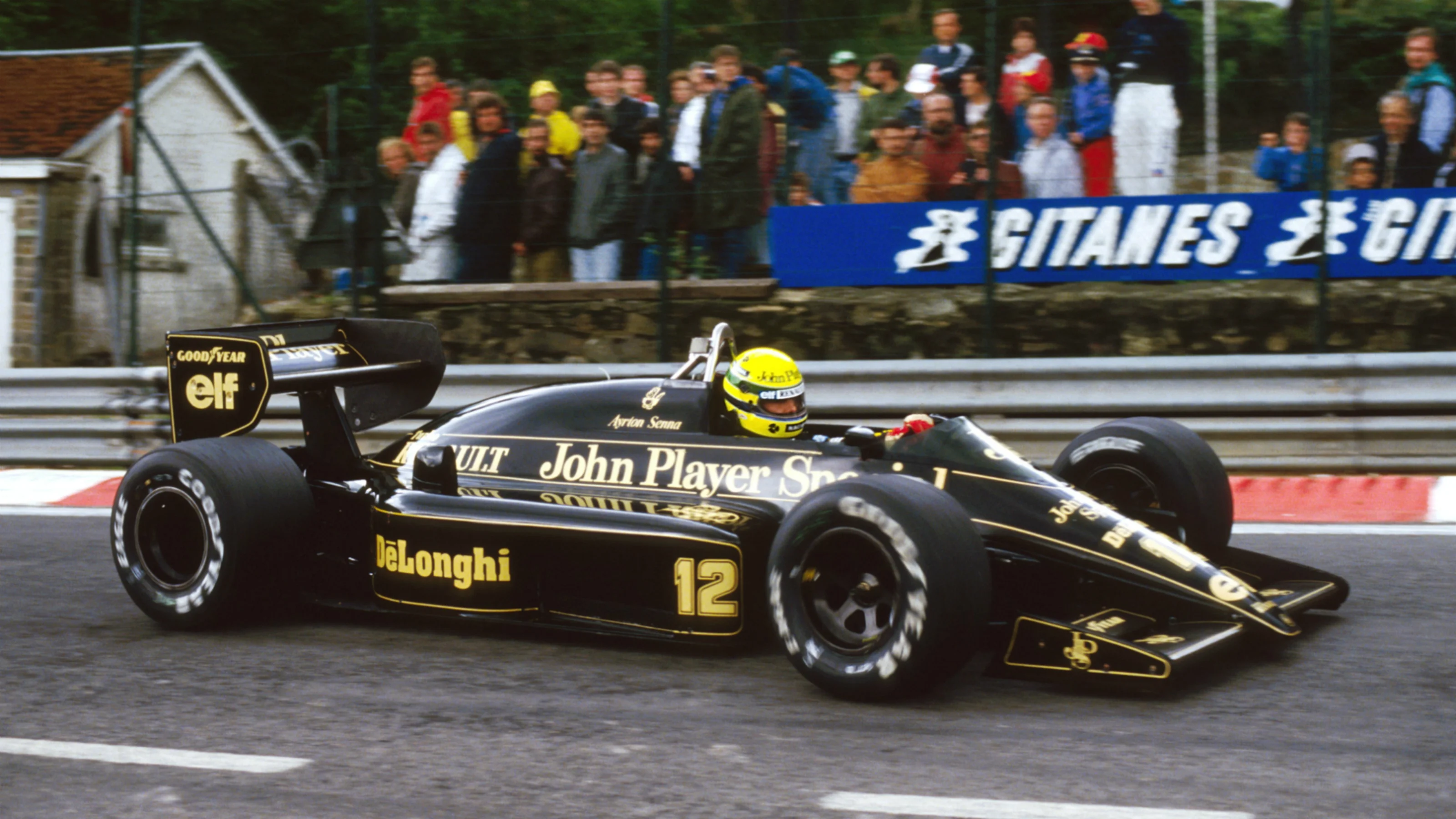 Ayrton Senna BRA Lotus 98T finished the race in second position Belgian Grand Prix Rd 5