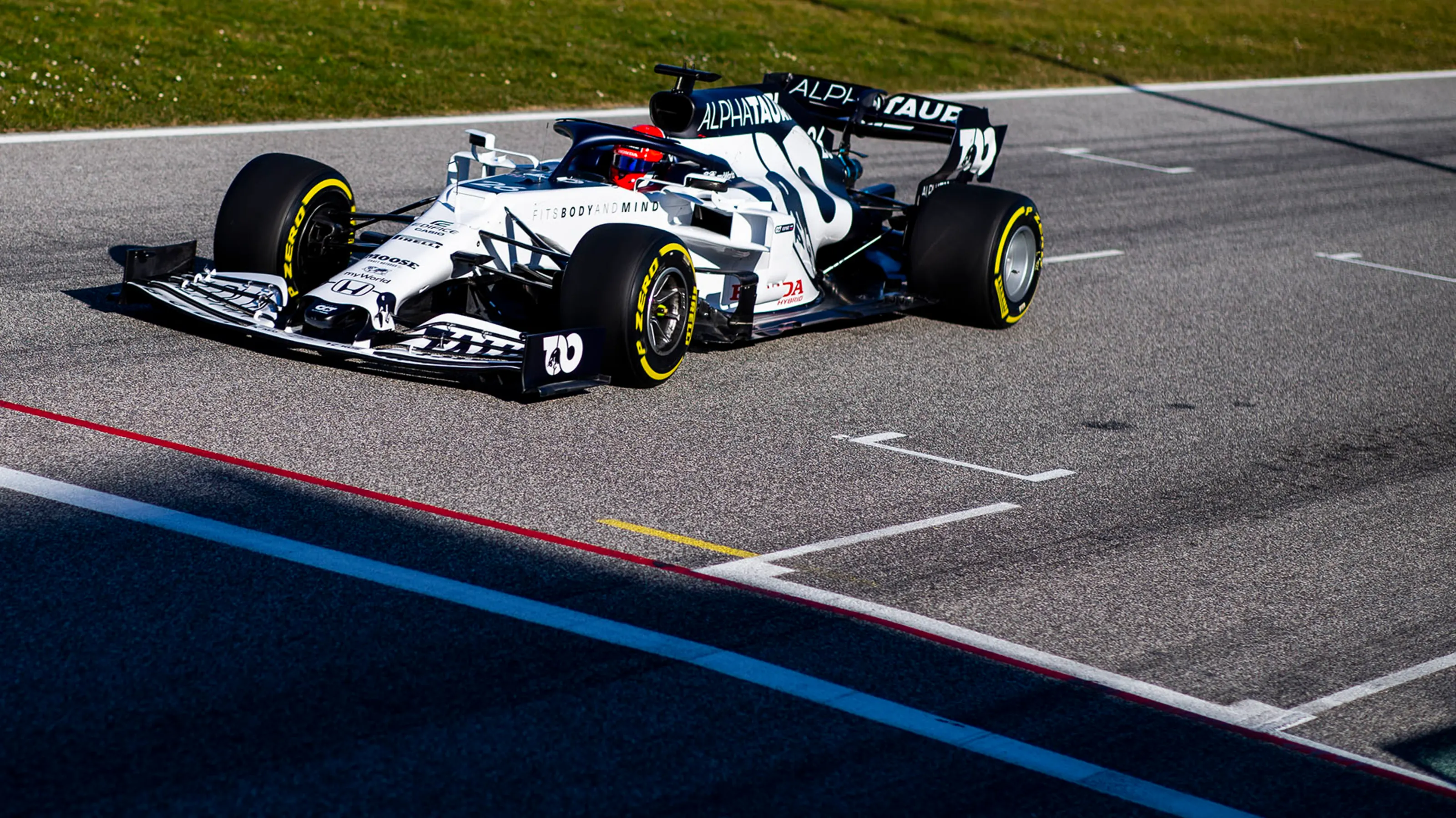 Danil Kvyat of Russia and Scuderia AlphaTauri performs during the filming day in Misano, Italy on