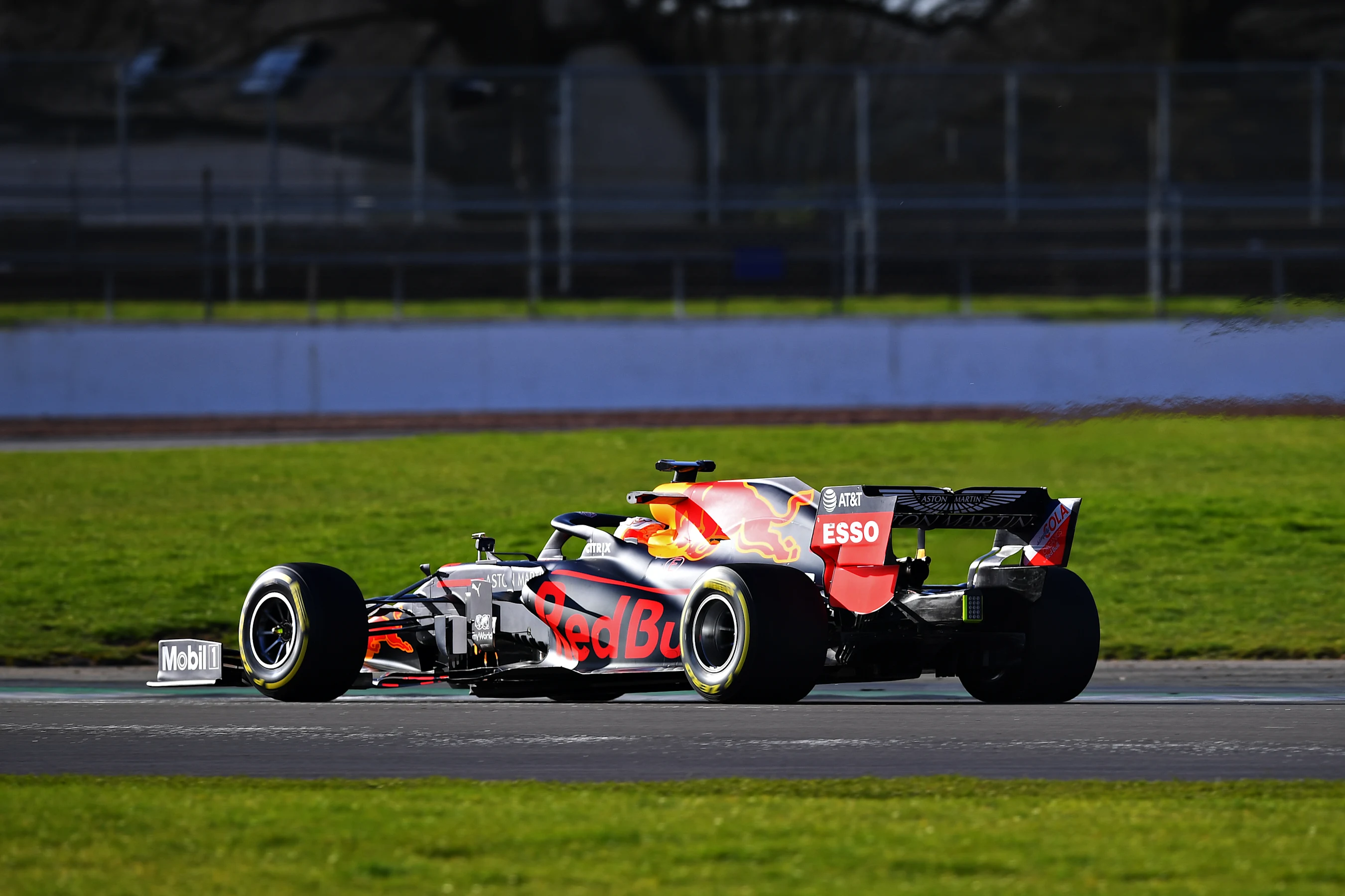 NORTHAMPTON, ENGLAND - FEBRUARY 12: Max Verstappen of the Netherlands driving the (33) Aston Martin