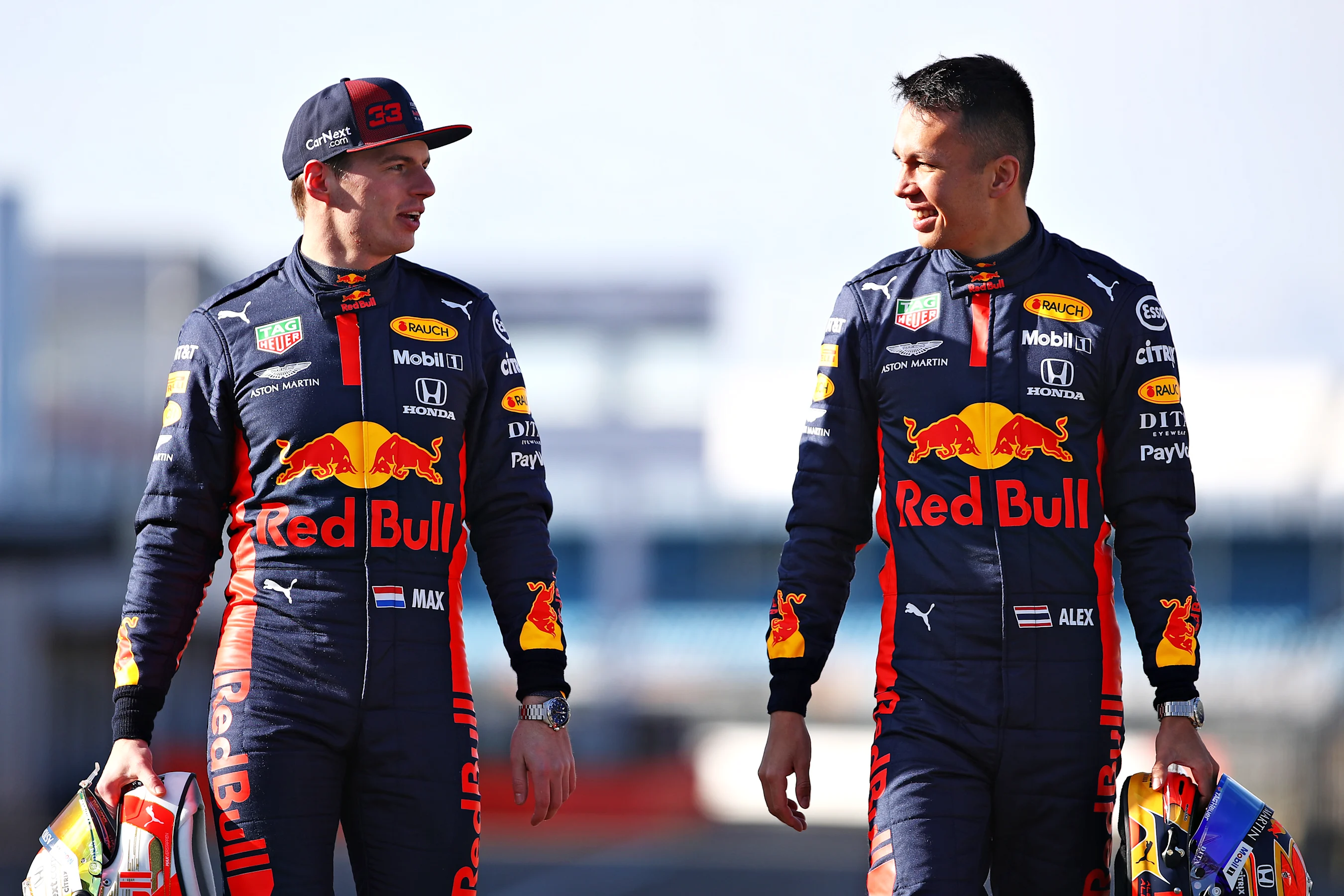 NORTHAMPTON, ENGLAND - FEBRUARY 12: Max Verstappen of Netherlands and Red Bull Racing and Alexander