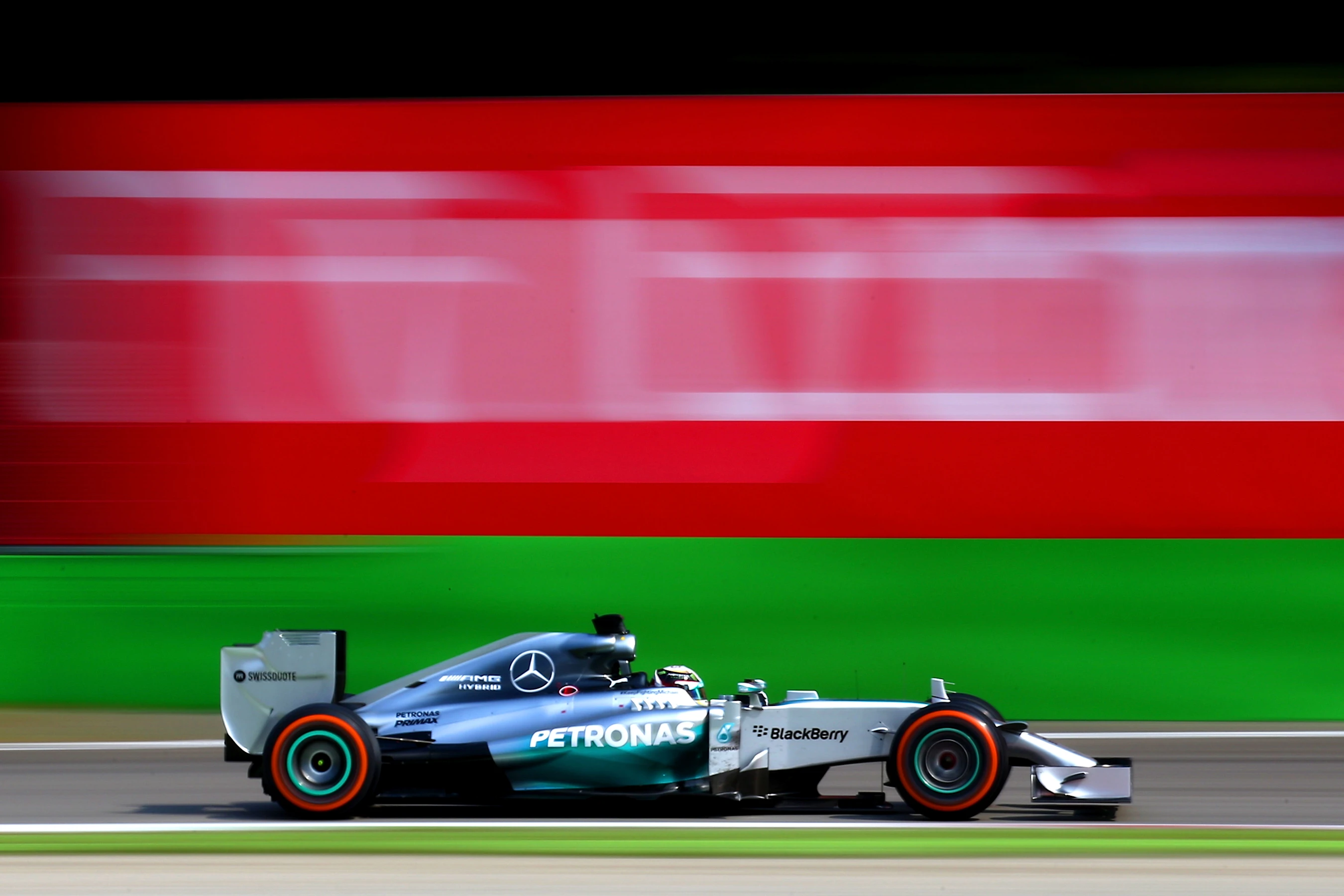 MONZA, ITALY - SEPTEMBER 07: Lewis Hamilton of Great Britain and Mercedes GP drives during the F1