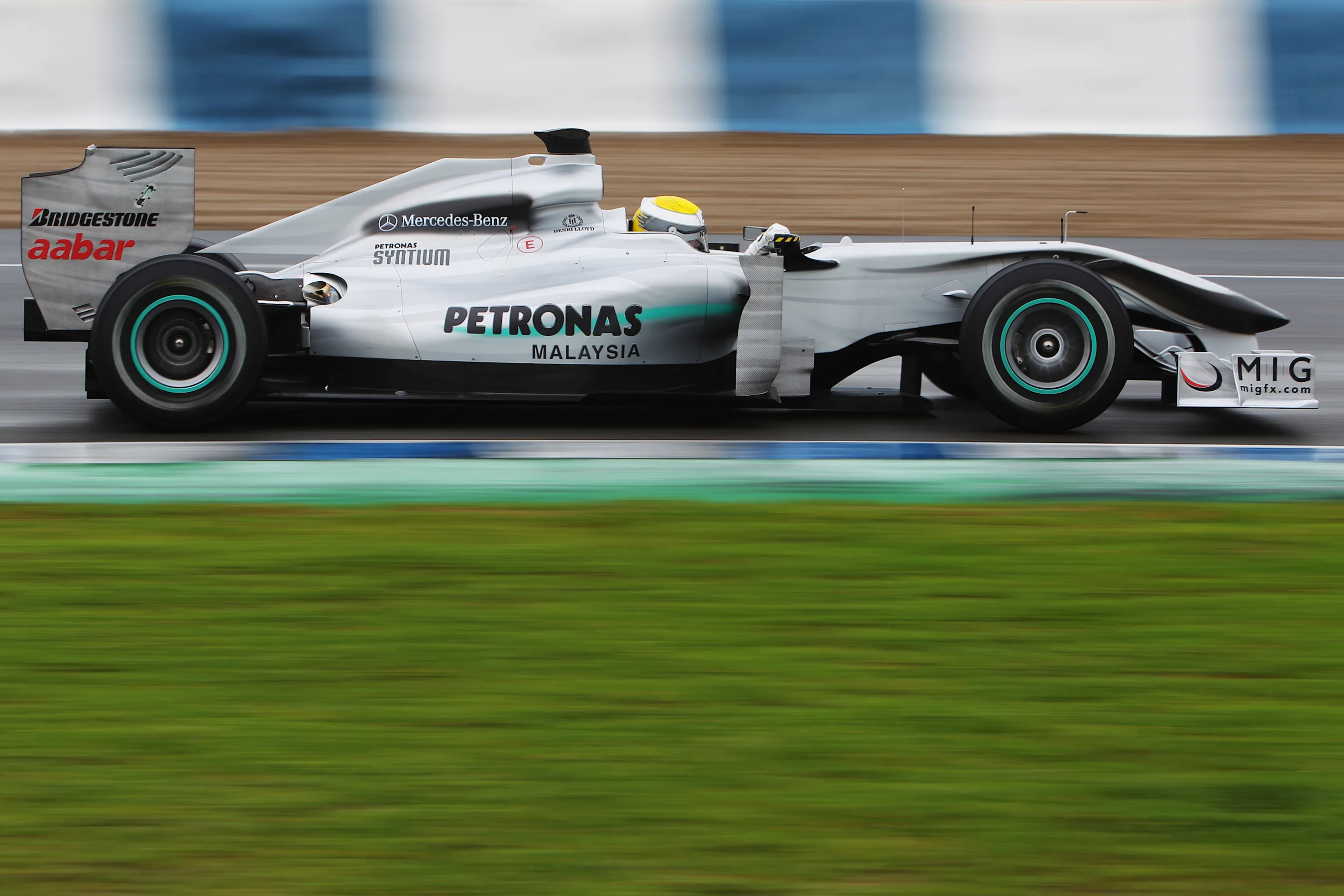 JEREZ DE LA FRONTERA, SPAIN - FEBRUARY 10: Nico Rosberg of Germany and Mercedes GP drives during