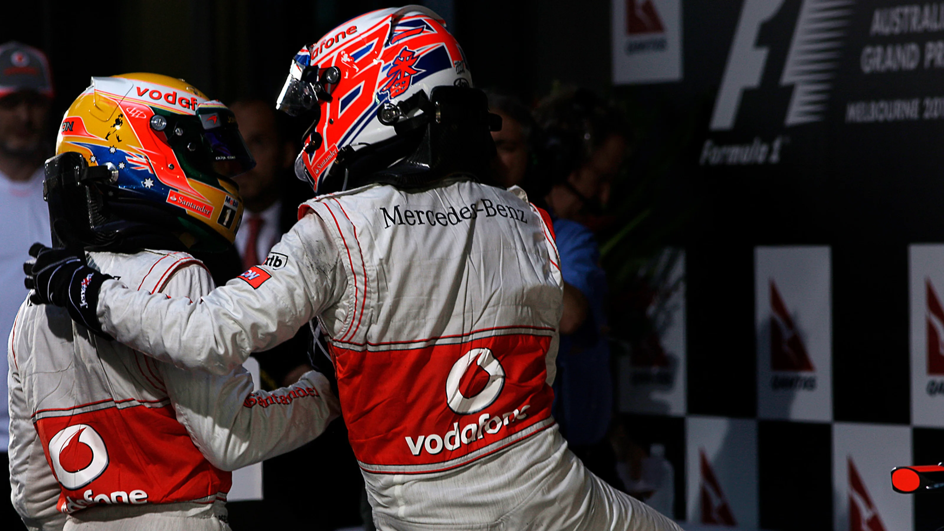 Jenson Button, Lewis Hamilton, Grand Prix of Australia, Albert Park, Melbourne Grand Prix Circuit,