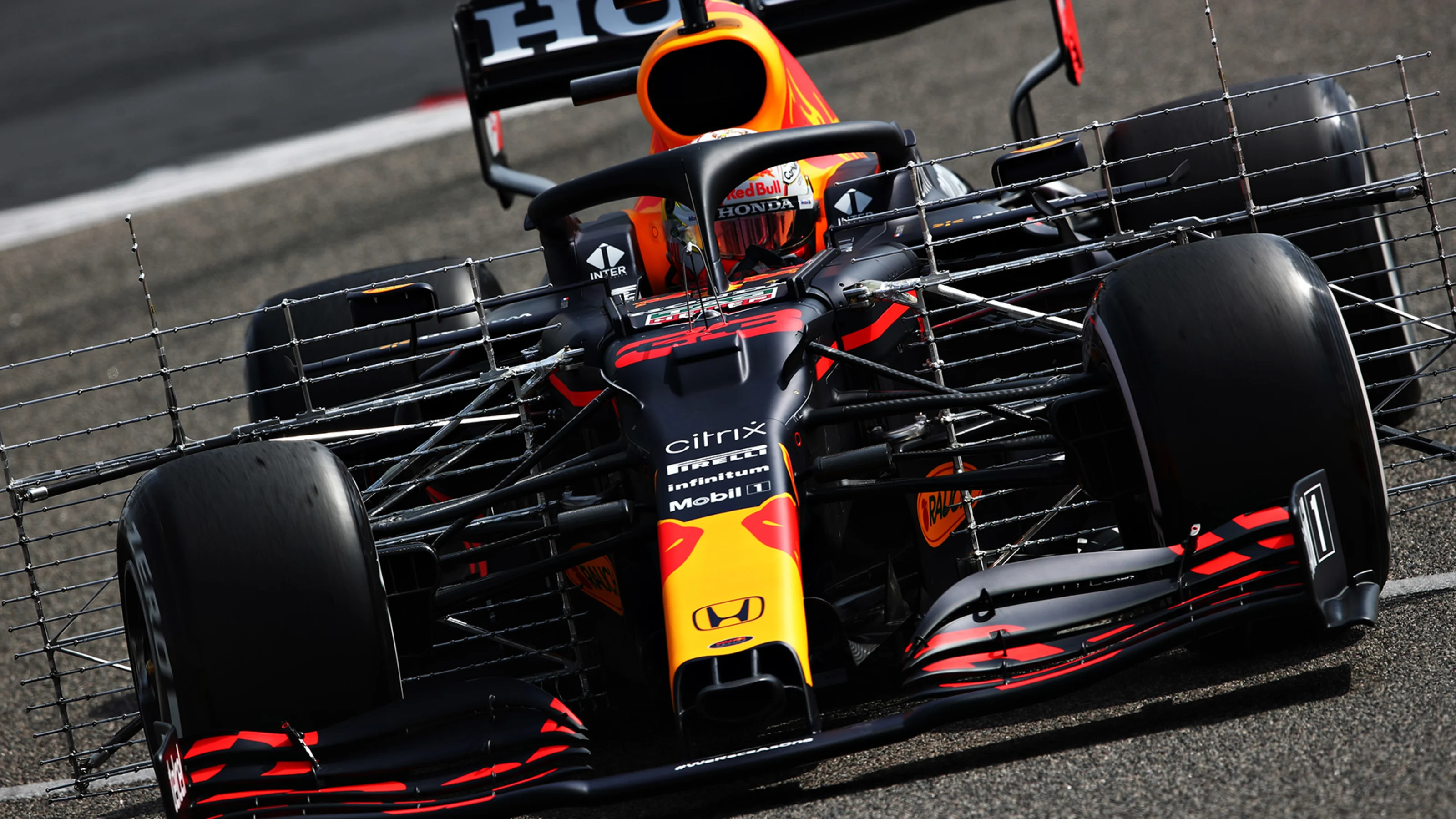 BAHRAIN, BAHRAIN - MARCH 12: Max Verstappen of the Netherlands driving the (33) Red Bull Racing