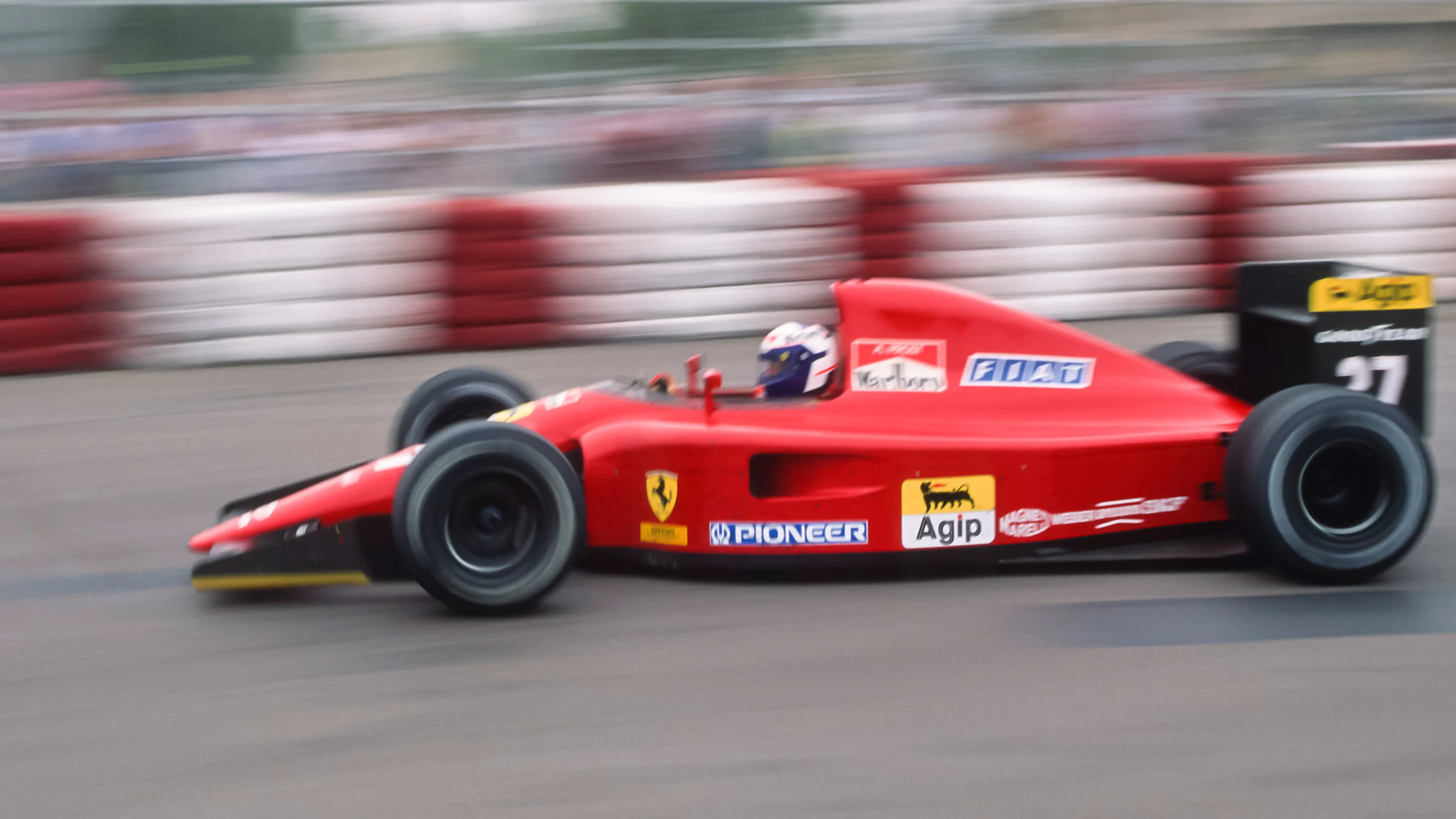 PHOENIX, AZ  -  MARCH 10:  Alain Prost, #27,of the Ferrari team, drives to a second place finish at