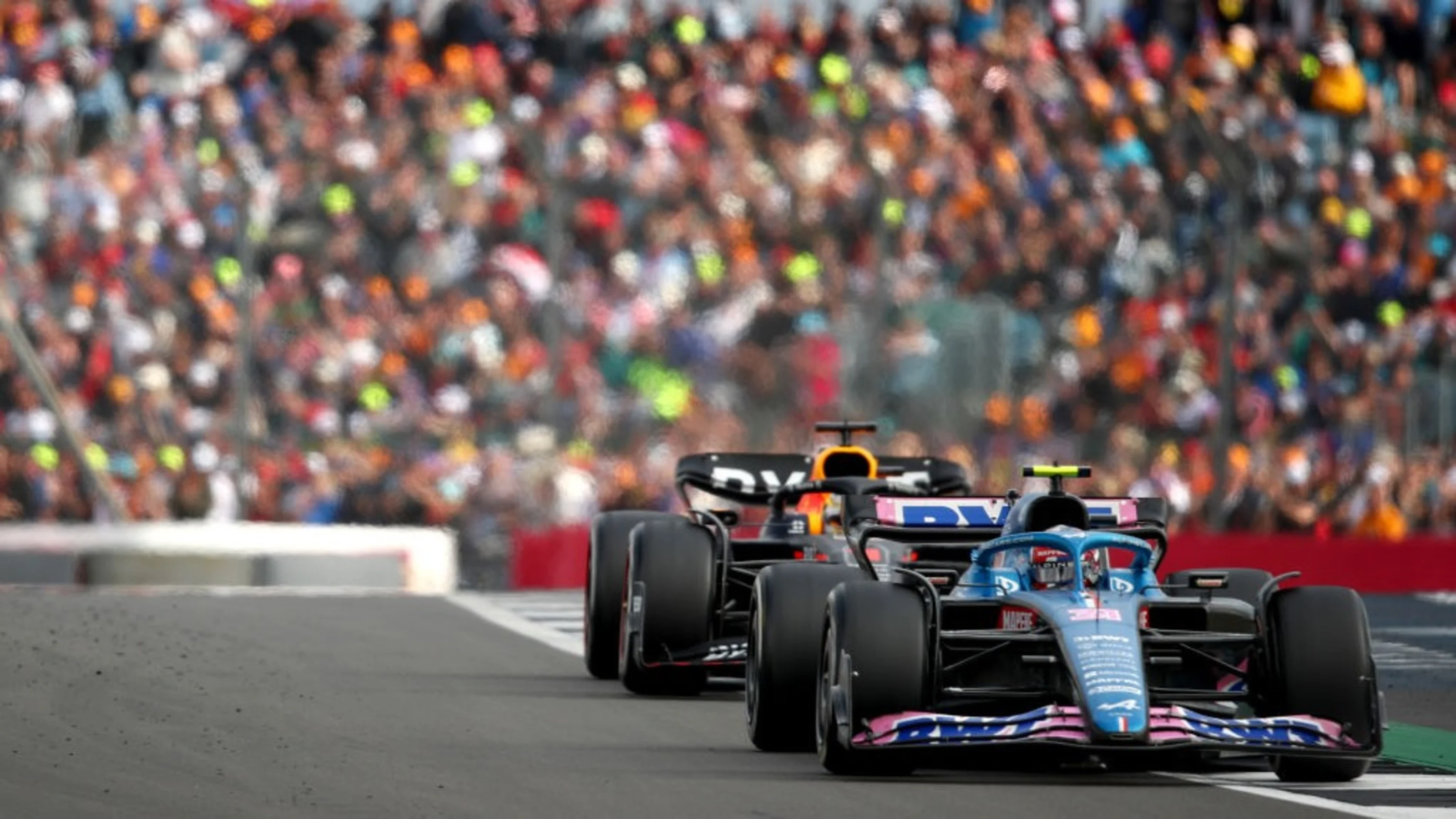 NORTHAMPTON, ENGLAND - JULY 03: Esteban Ocon of France driving the (31) Alpine F1 A522 Renault