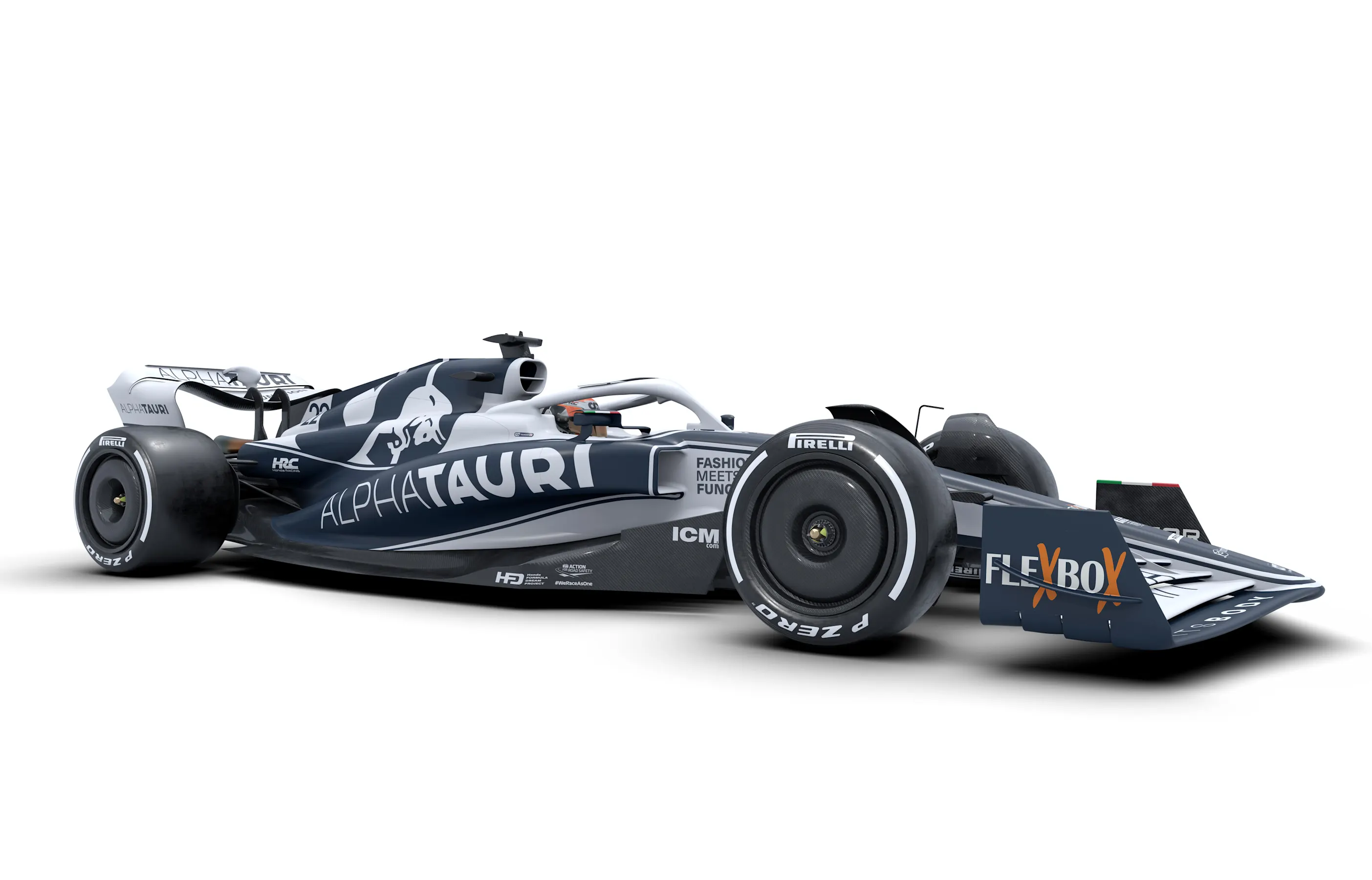 Render of the 2022 Scuderia AlphaTauri AT03 // SI202202140100 // Usage for editorial use only //